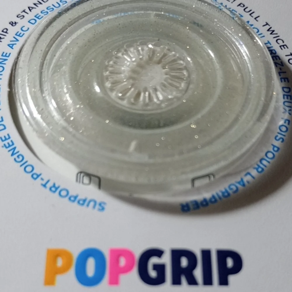 PopSocket Clear Phone Grip with Rainbow Accents